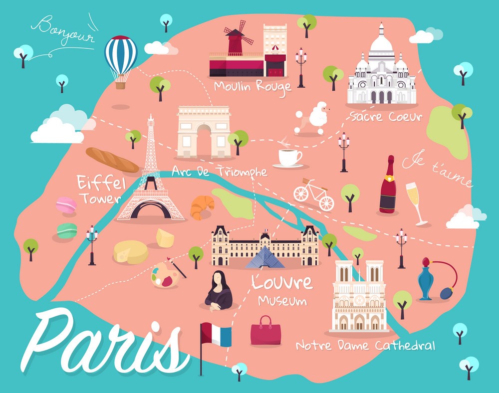 Du lịch Paris - Bản đồ Paris
