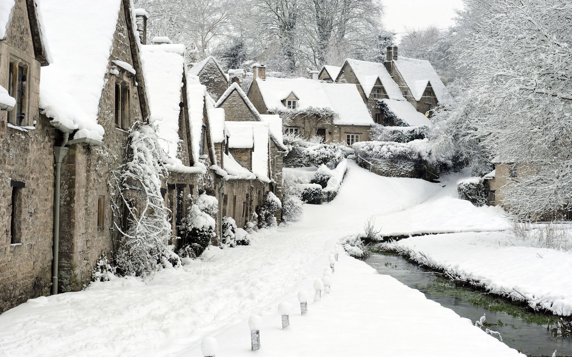 Kinh nghiệm du lịch Anh Quốc - Làng cổ Bibury vào mùa đông