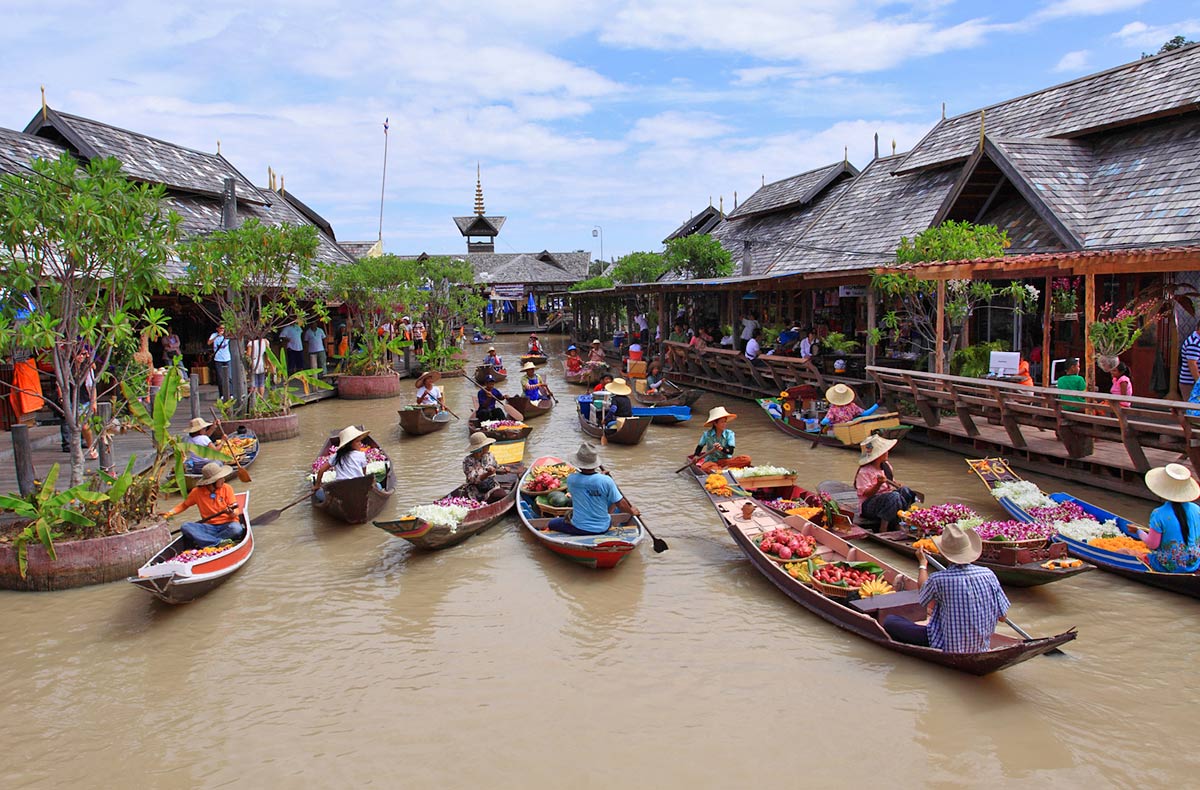 Chợ nổi Pattaya - Du lịch Thái Lan Tết 2019