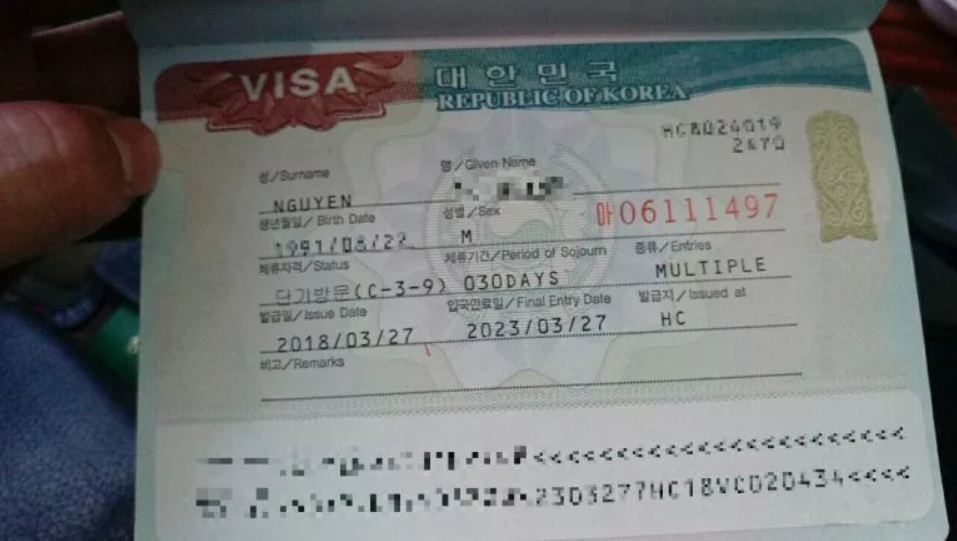 Visa Hàn Quốc loại nhập cảnh nhiều lần C-3-9 - Xin visa du lịch Hàn Quốc tự túc