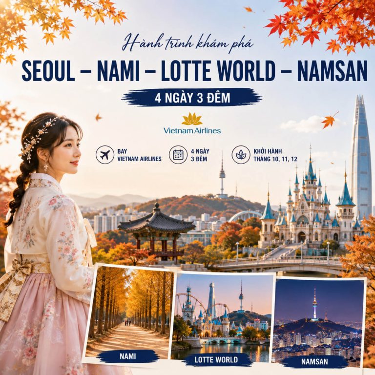 TPHCM - SEOUL - NAMI - LOTTE WORLD - NAMSAN 4N3Đ