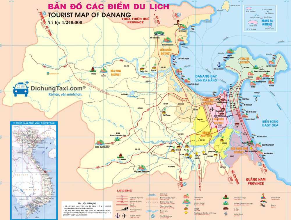 Bản đồ du lịch Đà Nẵng 