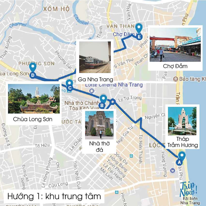 bản đồ du lịch Nha Trang