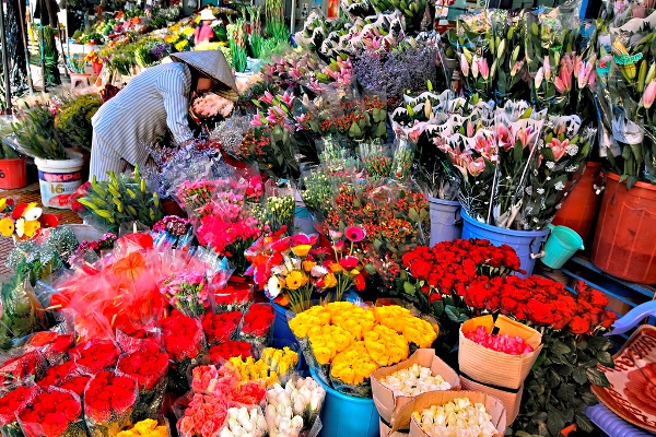 chợ hoa đà lạt 