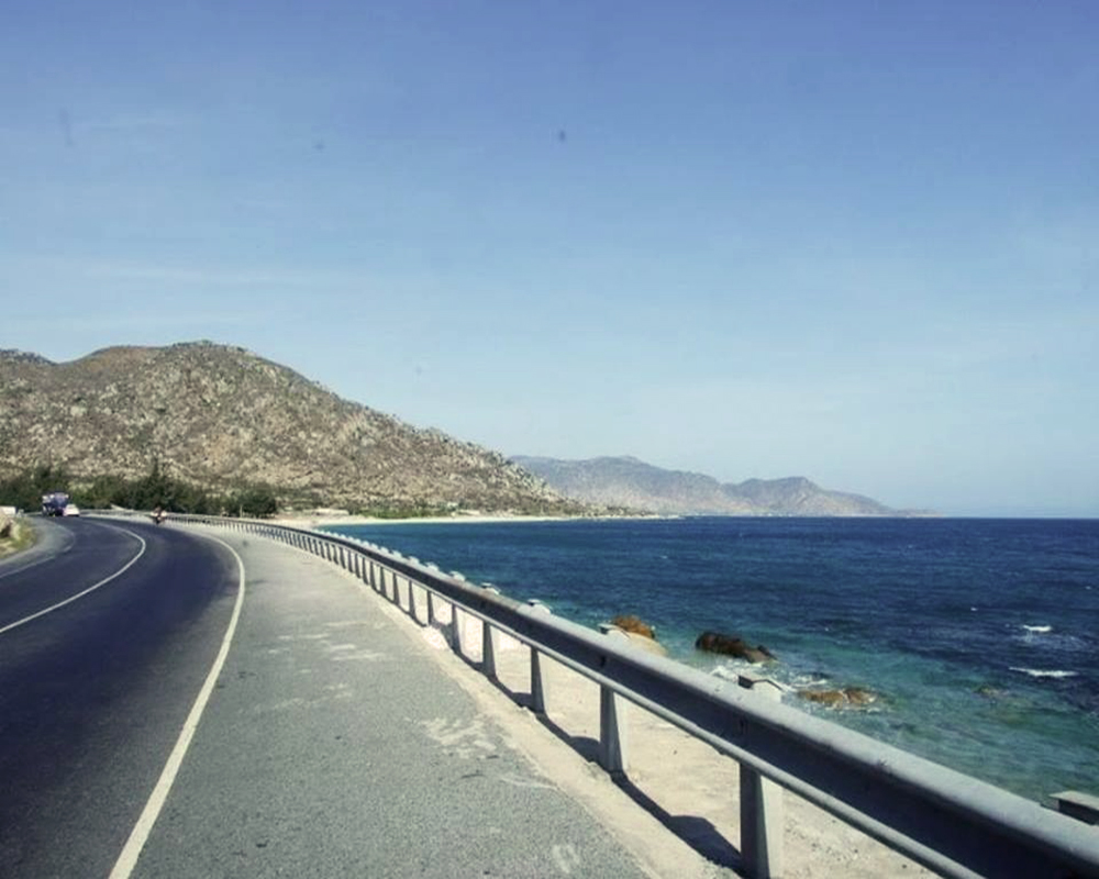 the most beautiful coastal road in Vietnam