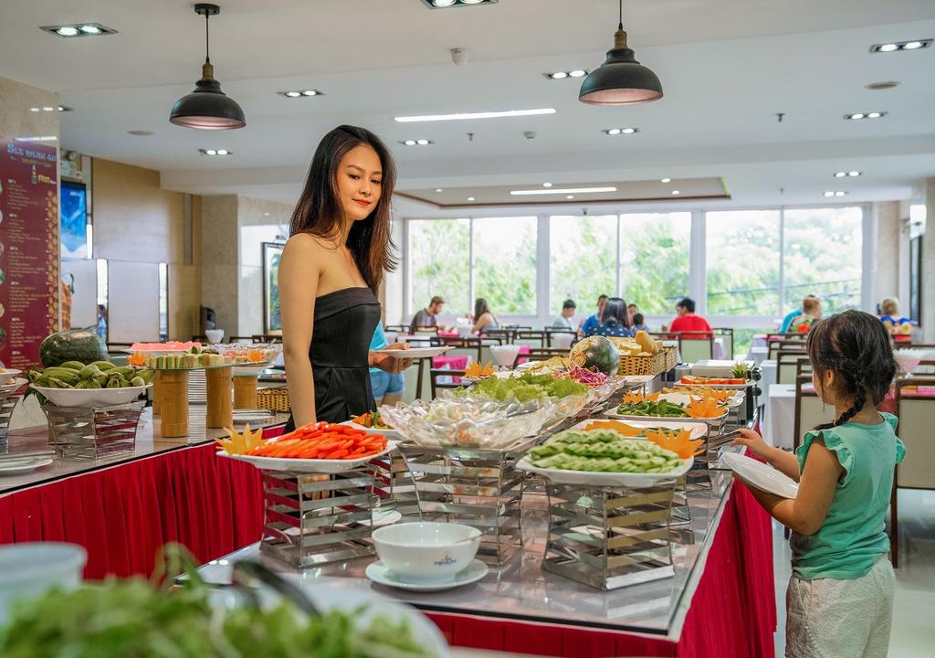 Breakfast buffet at Dendro Nha Trang hotel