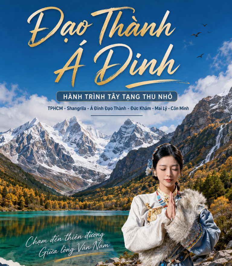 TOUR TPHCM - SHANGRILA - ĐẠO THÀNH Á ĐINH (8N7Đ)