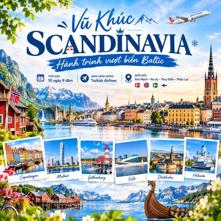 Tour Bắc Âu 4 nước 10N9Đ – Trải nghiệm du thuyền Baltic